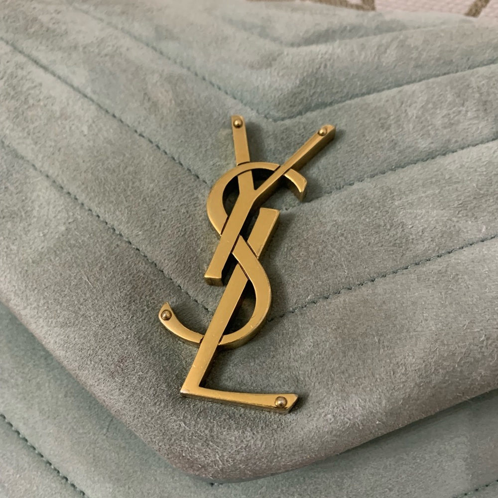 SAINT LAURENT Medium LouLou Quilted Suede Shoulder Bag - Picture 13 of 15